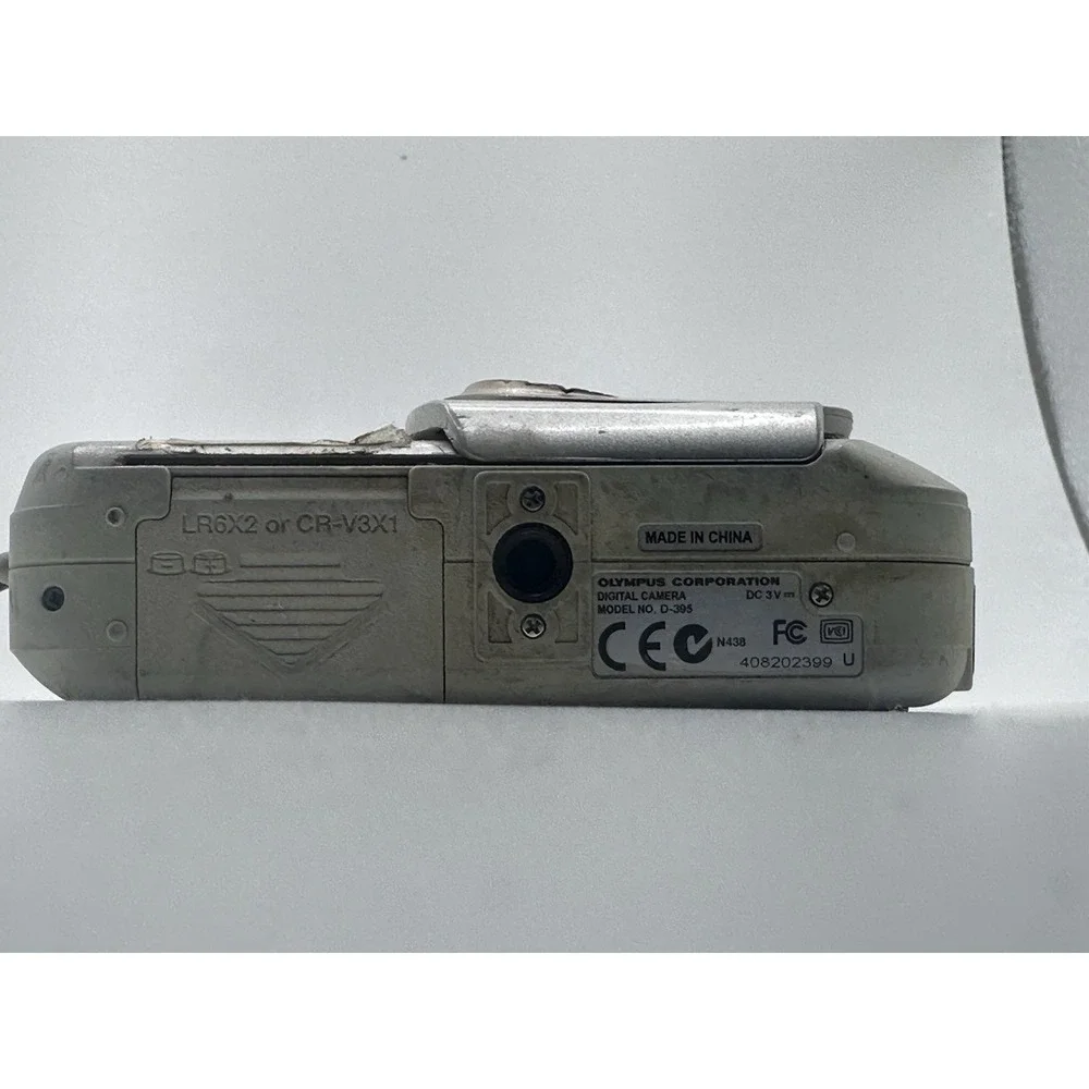 Olympus D-395 Camedia 3.2MP Digital Camera Silver Untested For Parts Repair